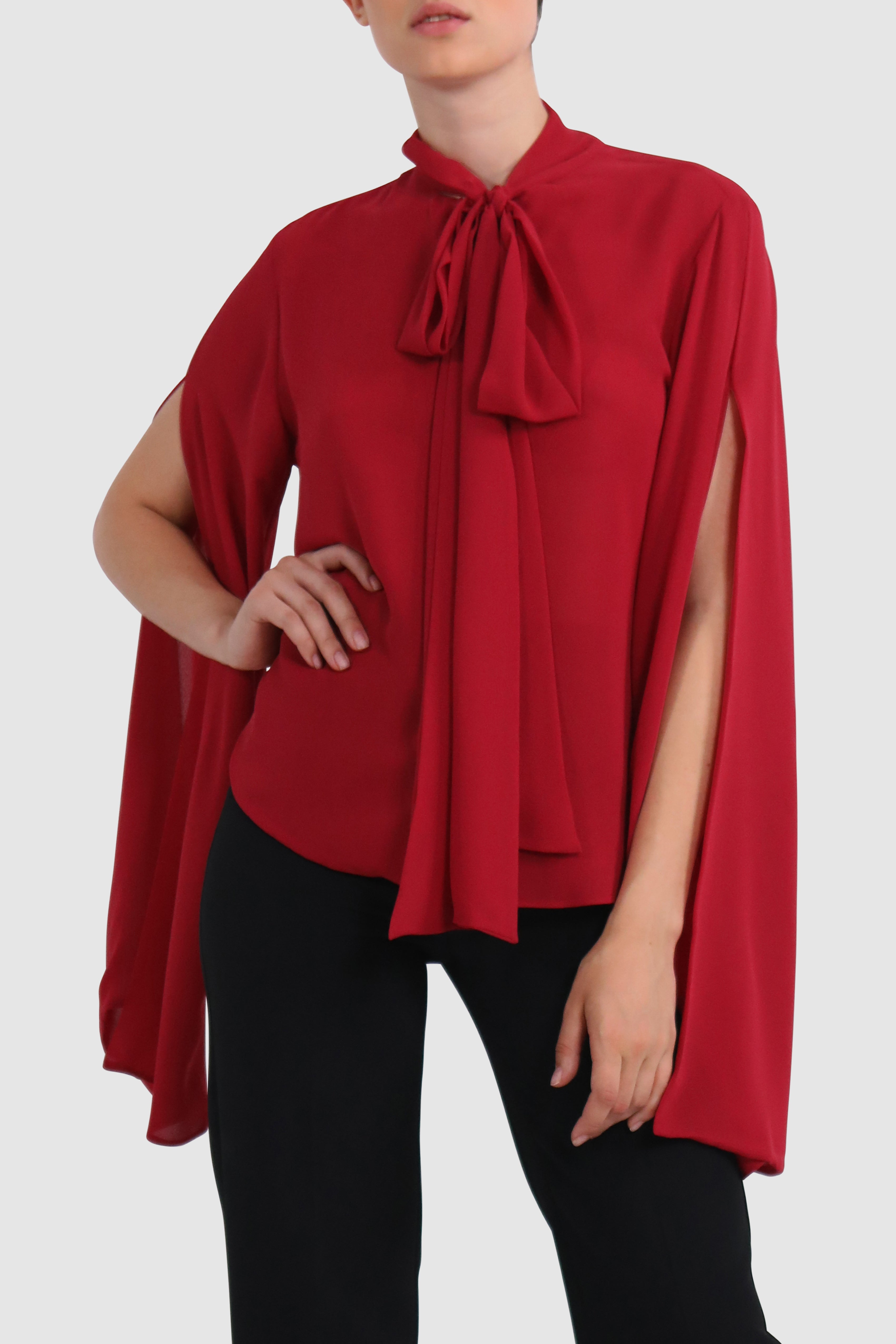 Cape-Effect Blouse