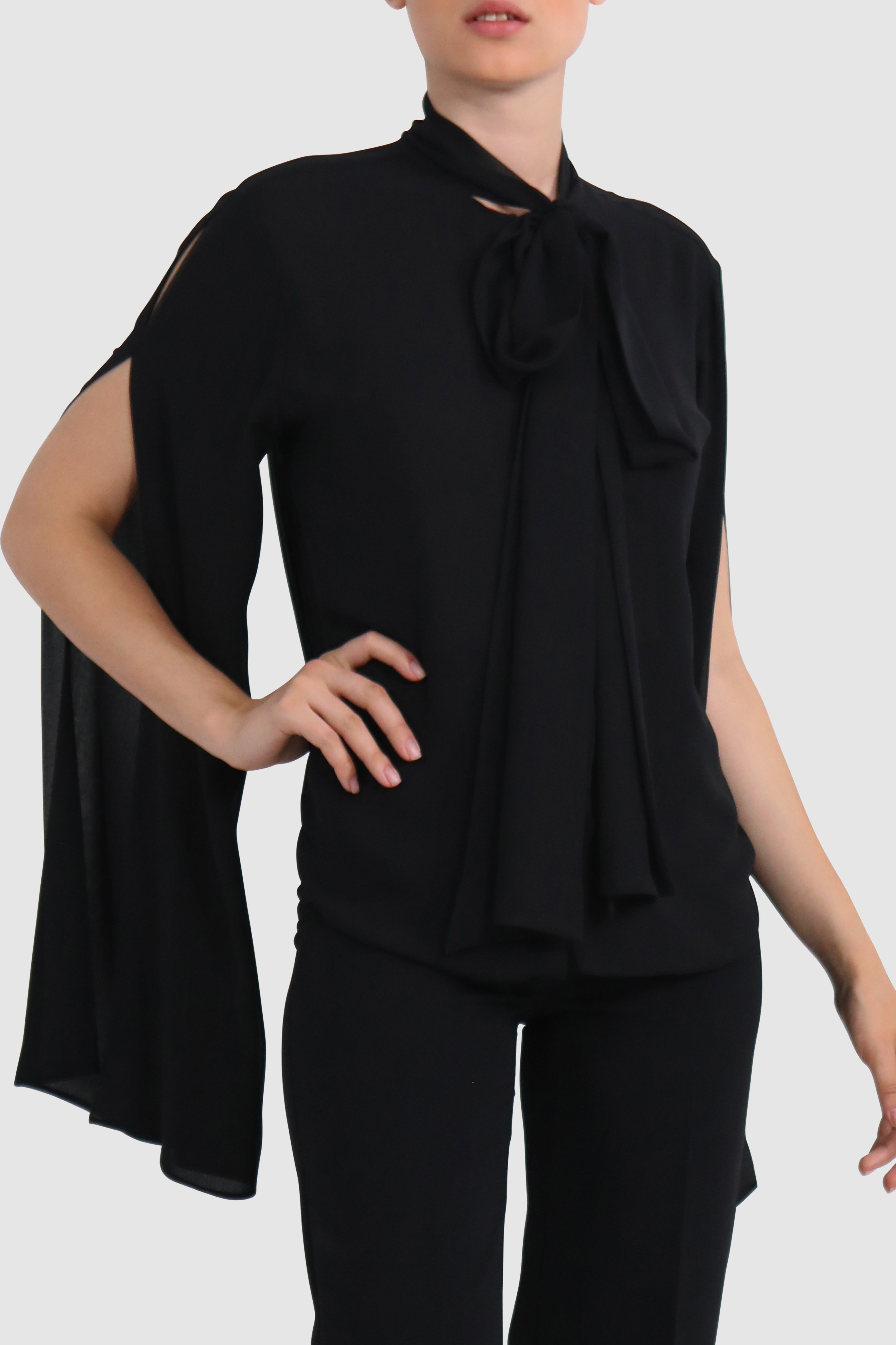 Cape-Effect Blouse