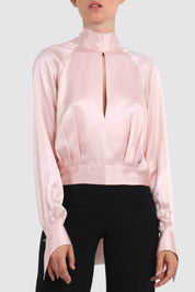 Cut Out Silk Blouse