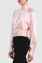 Cut Out Silk Blouse