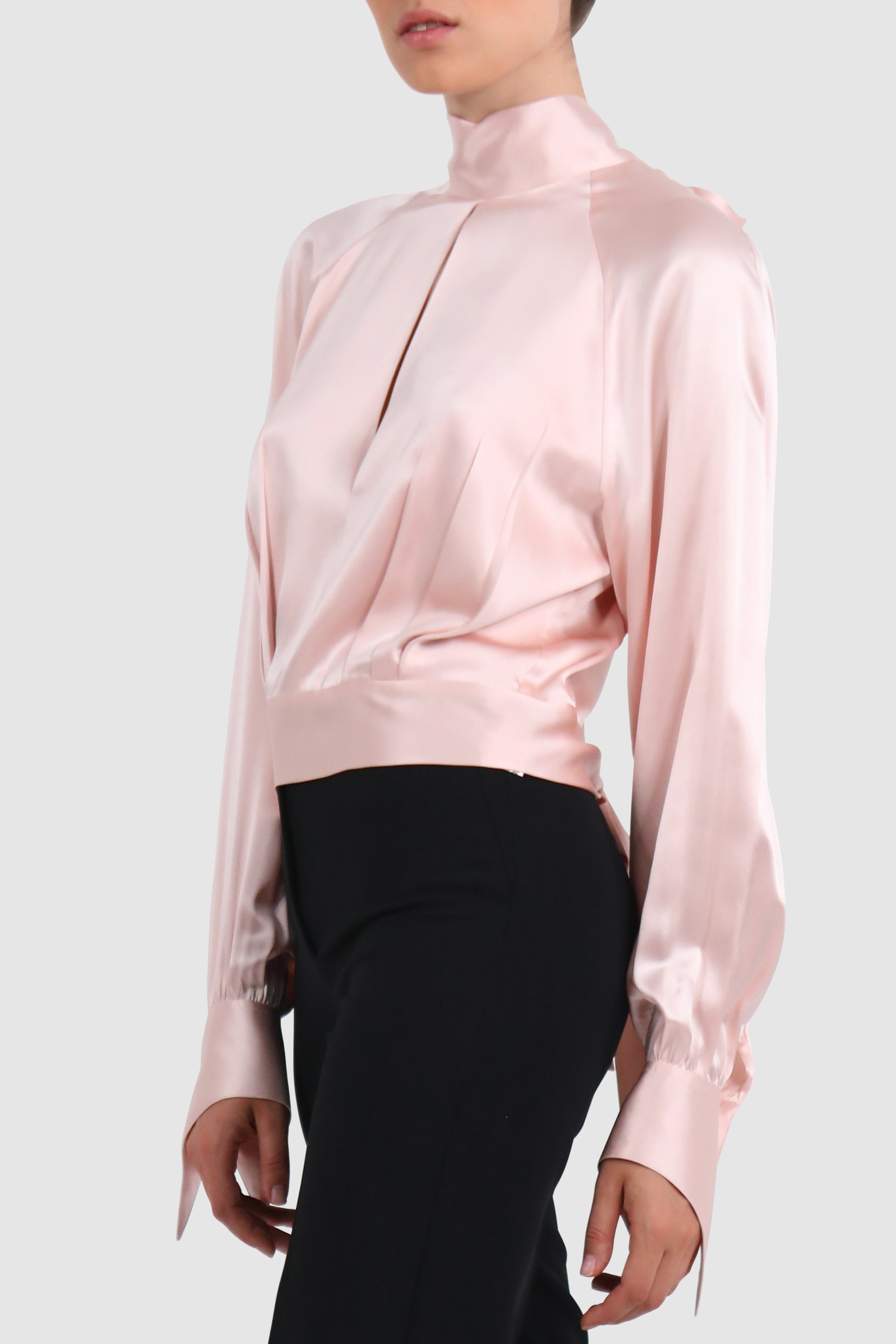 Cut Out Silk Blouse