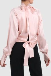 Cut Out Silk Blouse