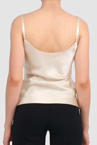 Carved gold silk camisole