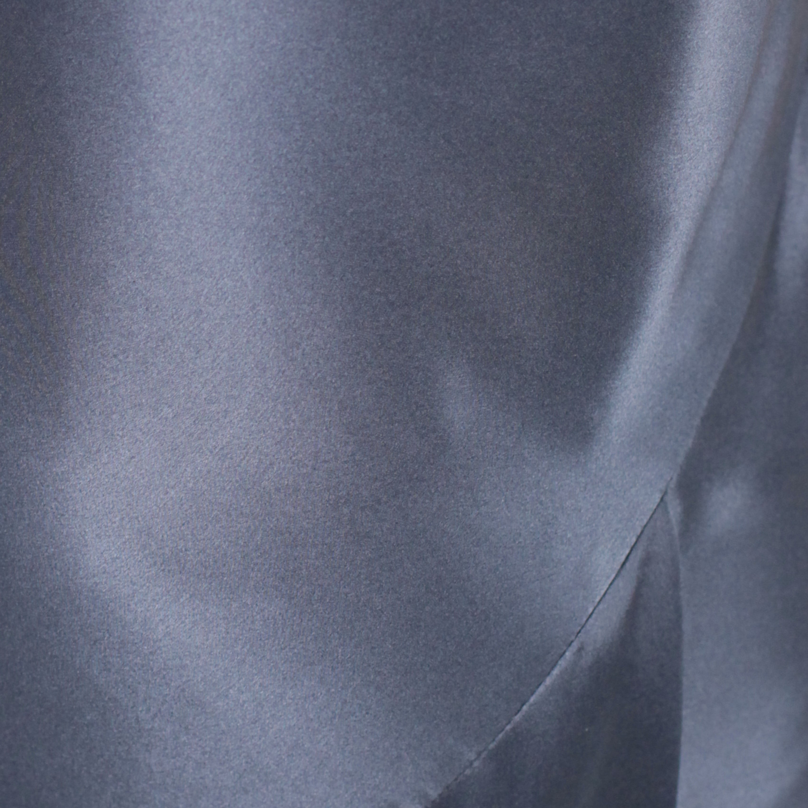 Draped Satin Silk Backless Gown