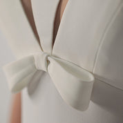 Cut Out Tulle-Paneled Sleeveless Crepe Gown