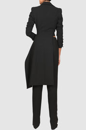 Asymmetrical Carved Long Jacket