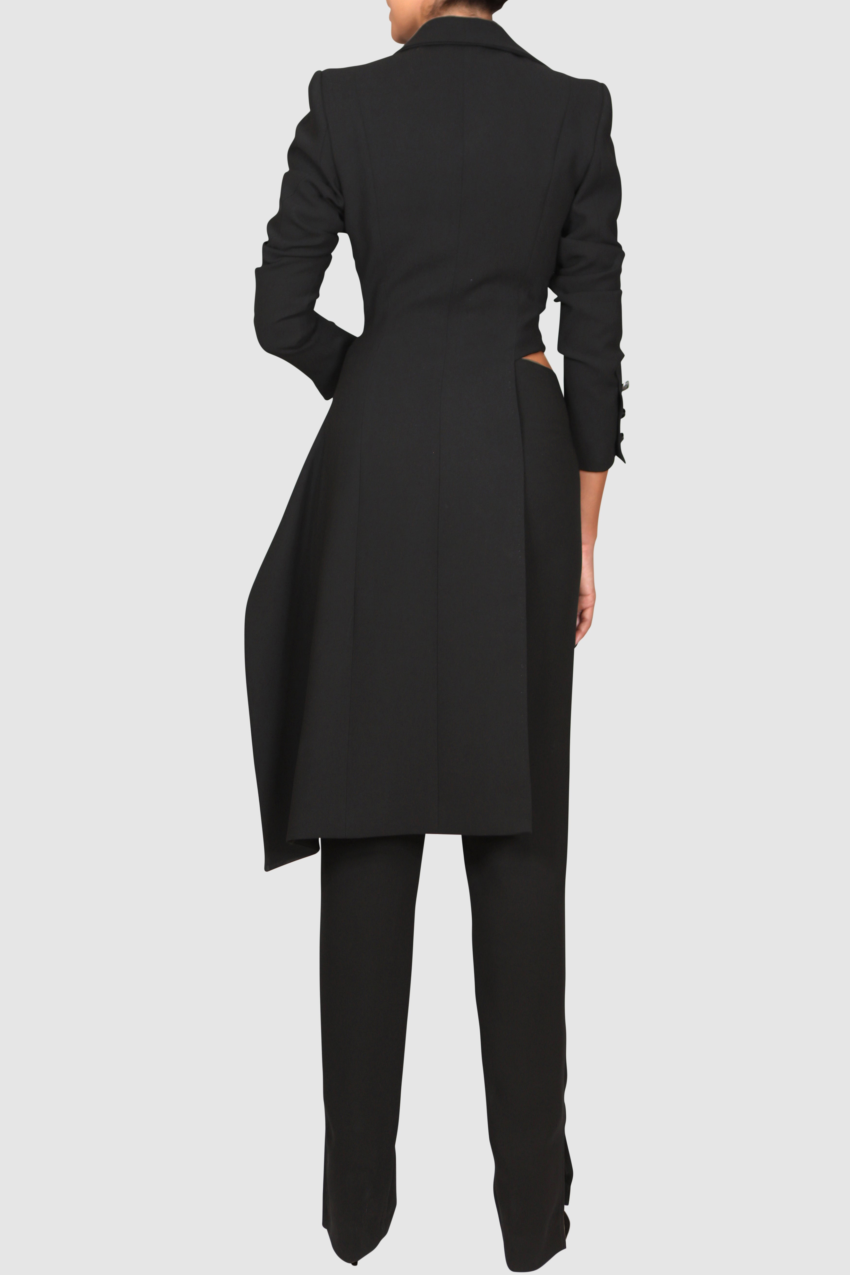 Asymmetrical Carved Long Jacket