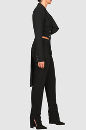 Asymmetrical Carved Long Jacket