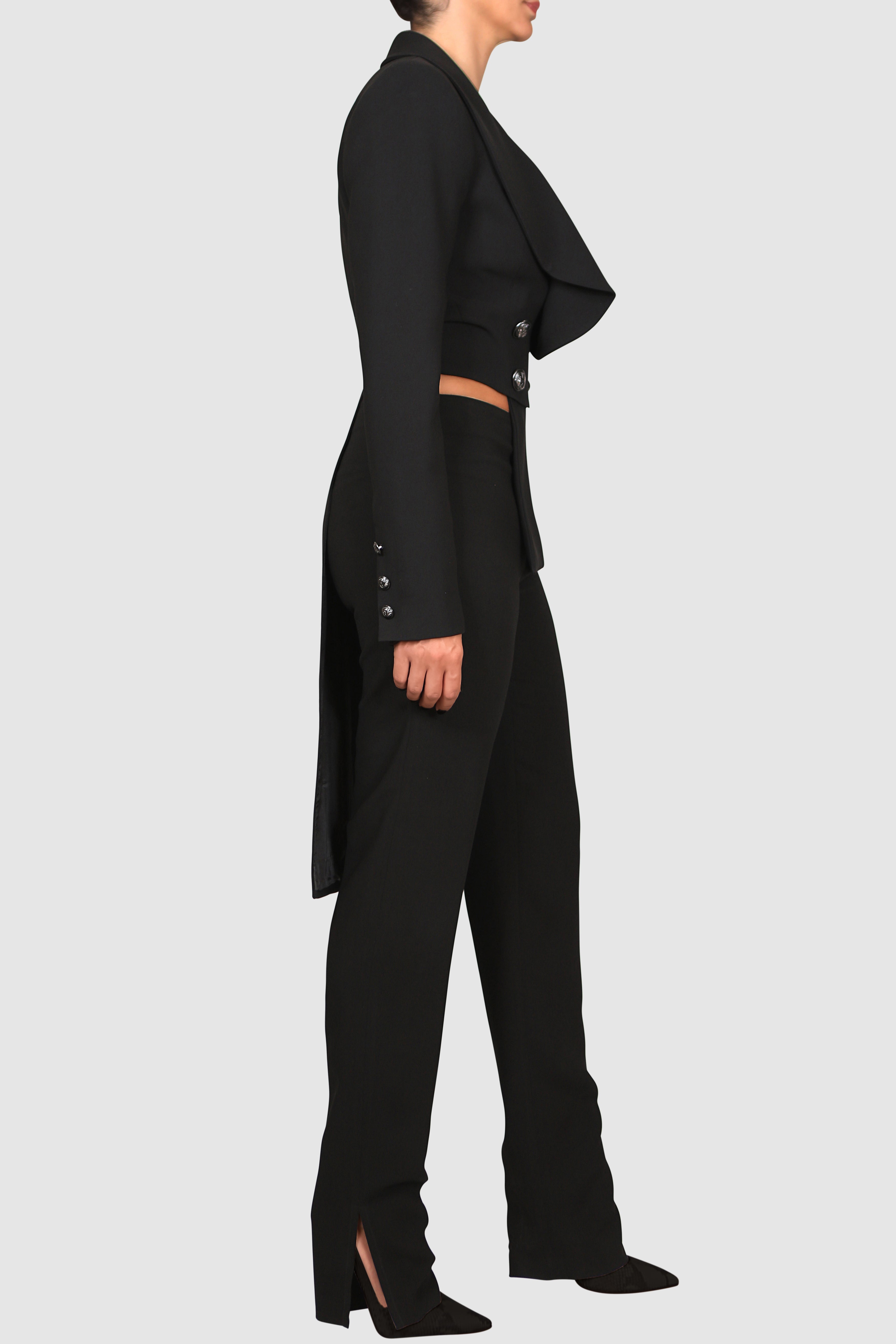 Asymmetrical Carved Long Jacket