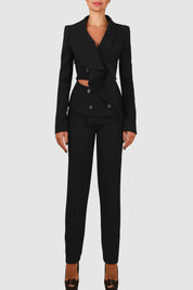 Cut-Out Crepe Suit