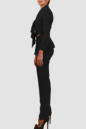 Cut-Out Crepe Suit