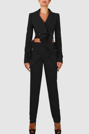 Cut-Out Crepe Suit