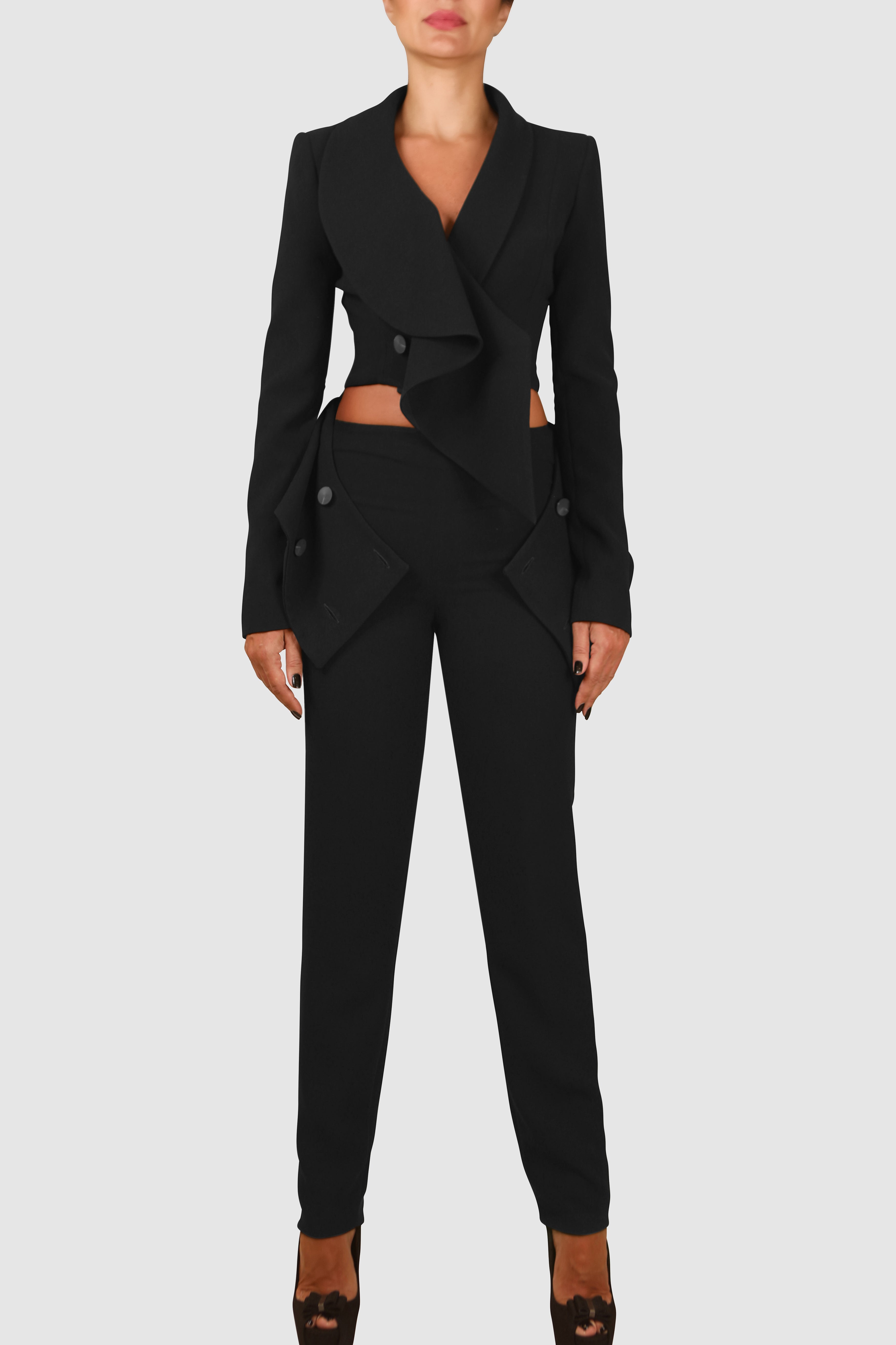 Cut-Out Crepe Suit