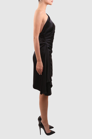 One-Shouldered Asymmetric Silk Dress