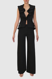 Ruffled Crepe suit