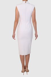 Plunging Neckline Dress with Adjustable Chest Detail