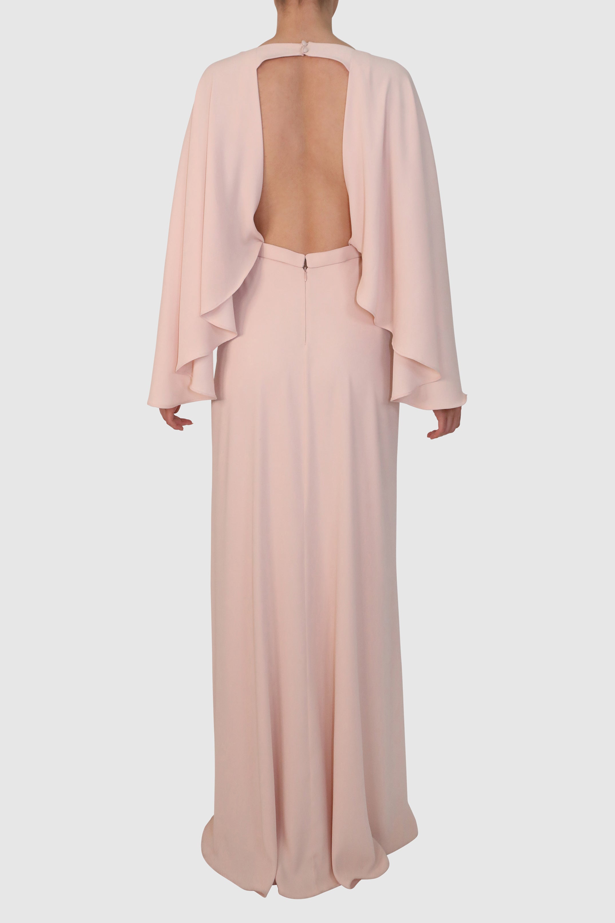 Buttoned Chest Plunging Long Dress