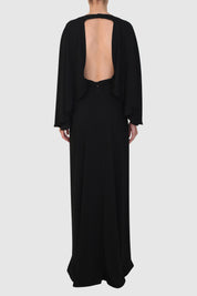 Buttoned Chest Plunging Long Dress