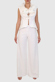 Ruffled Crepe suit