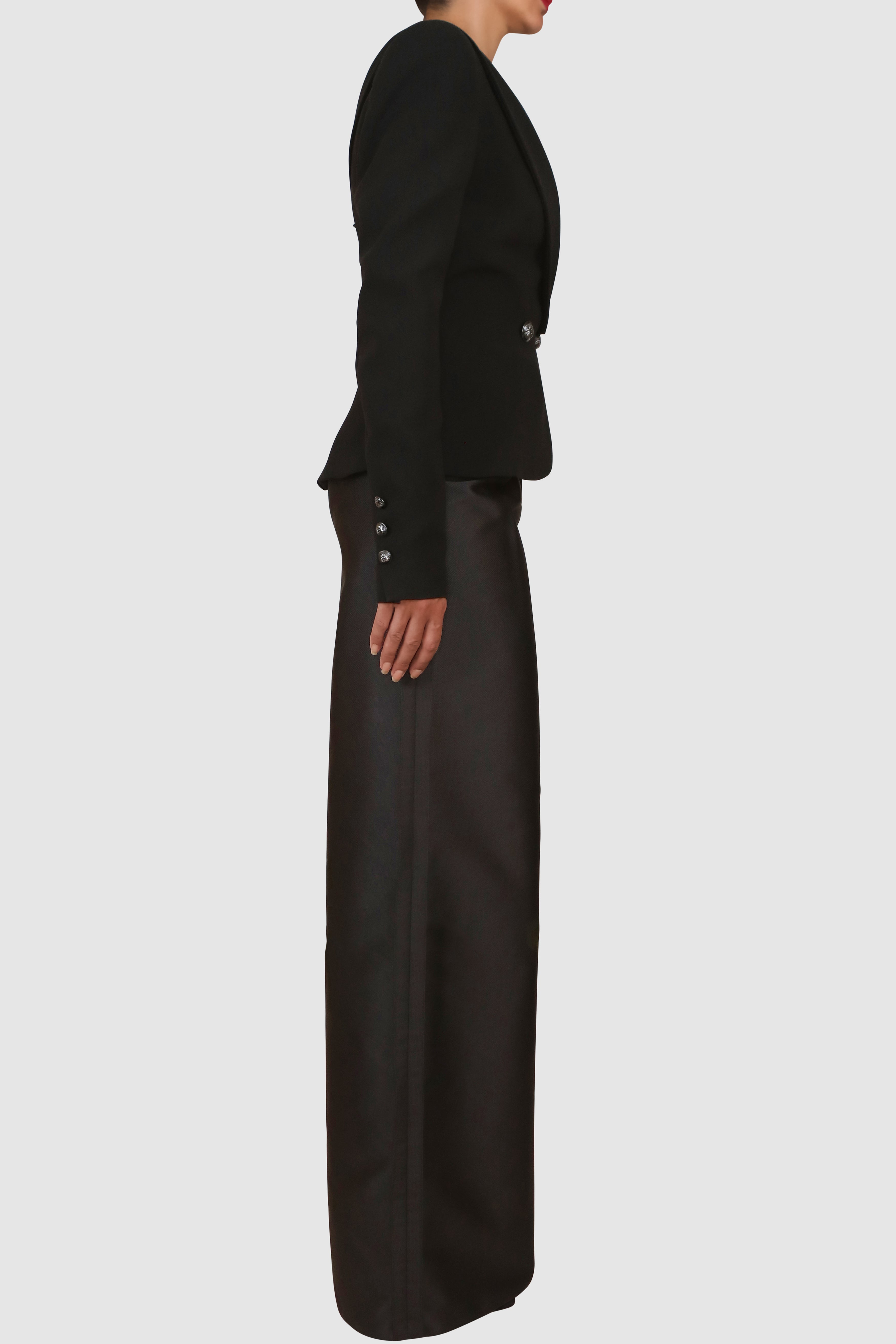 Detached Sleeve Crepe Jacket