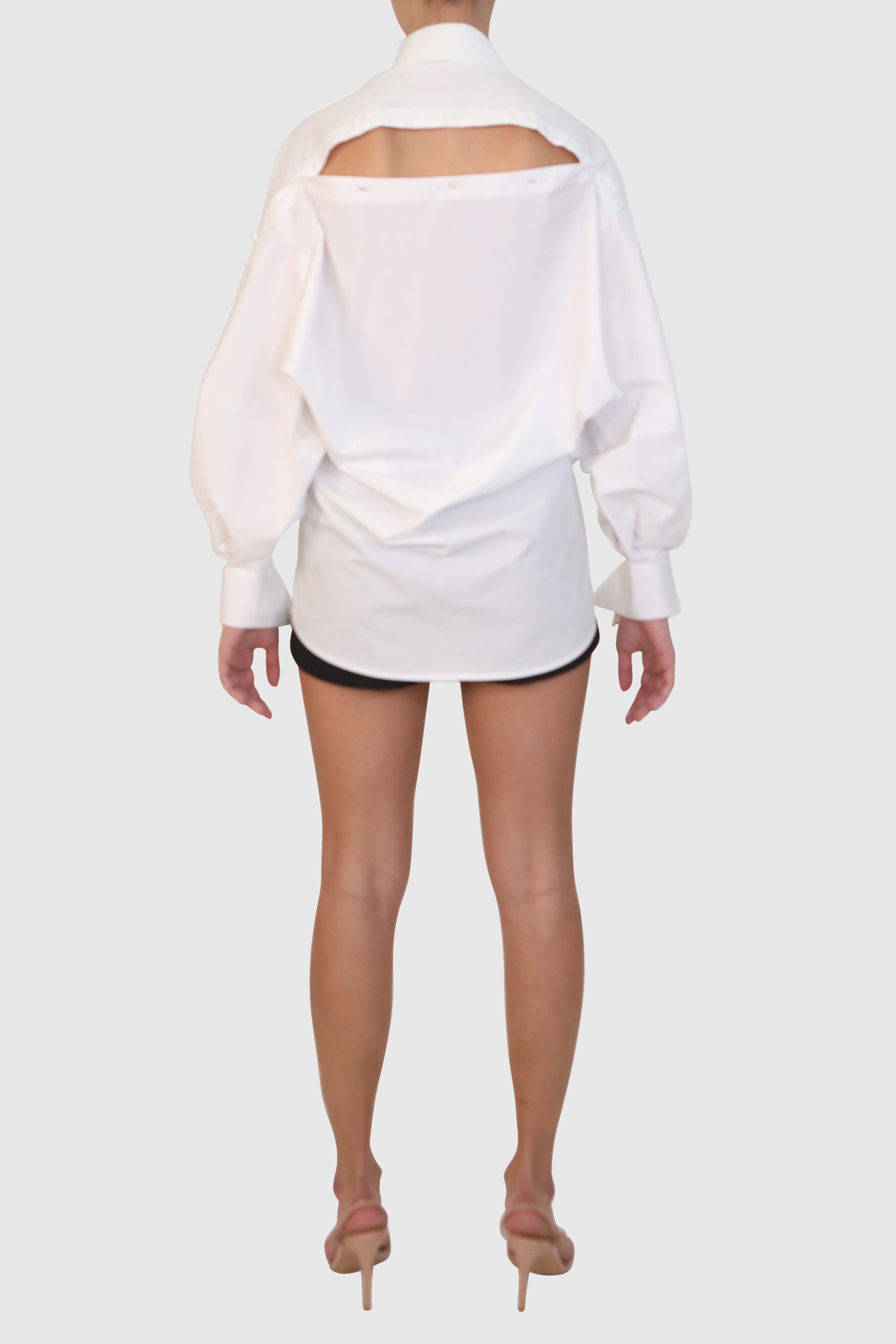 Innovative Back Button-Up Shirt
