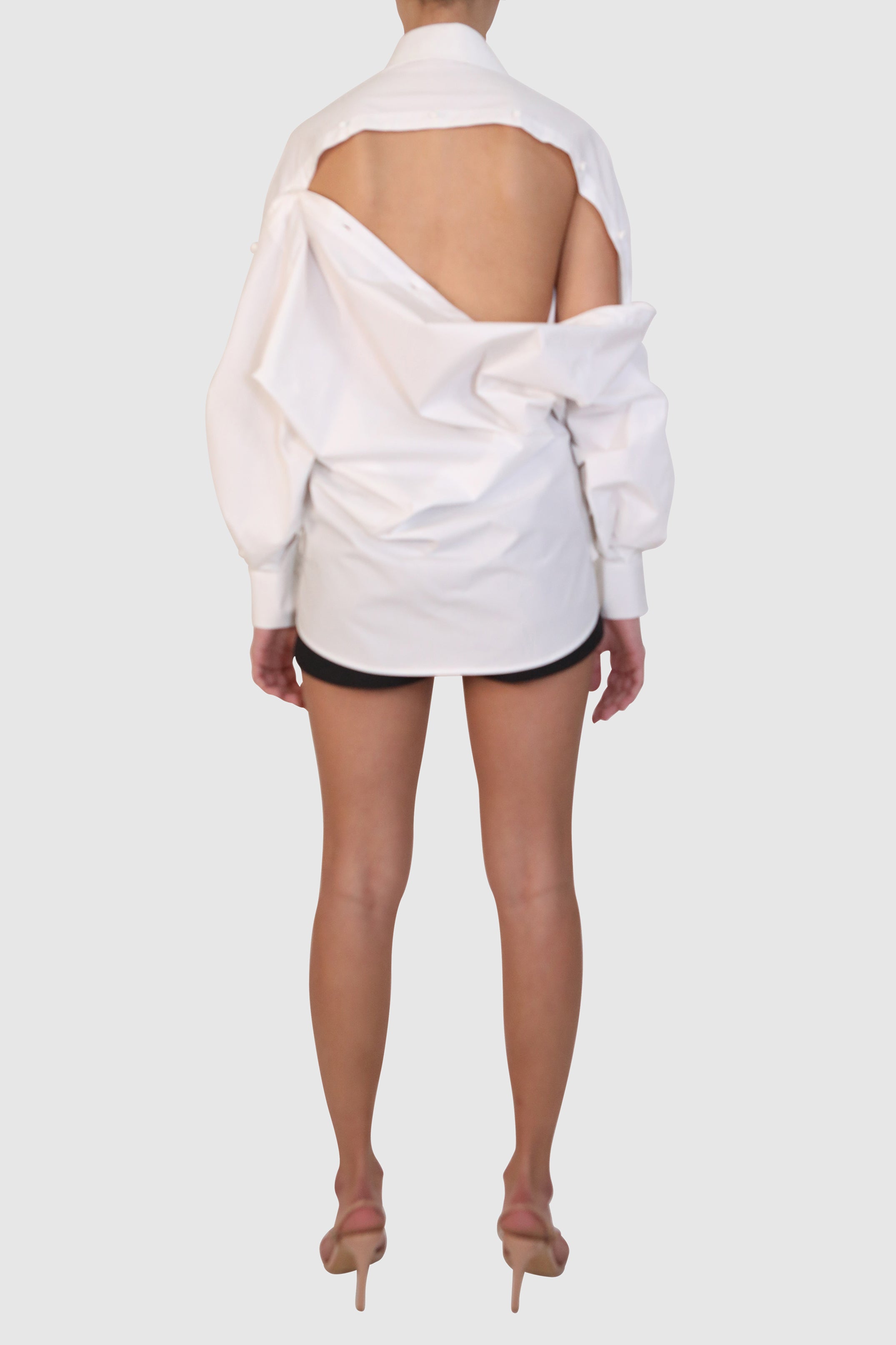 Innovative Back Button-Up Shirt