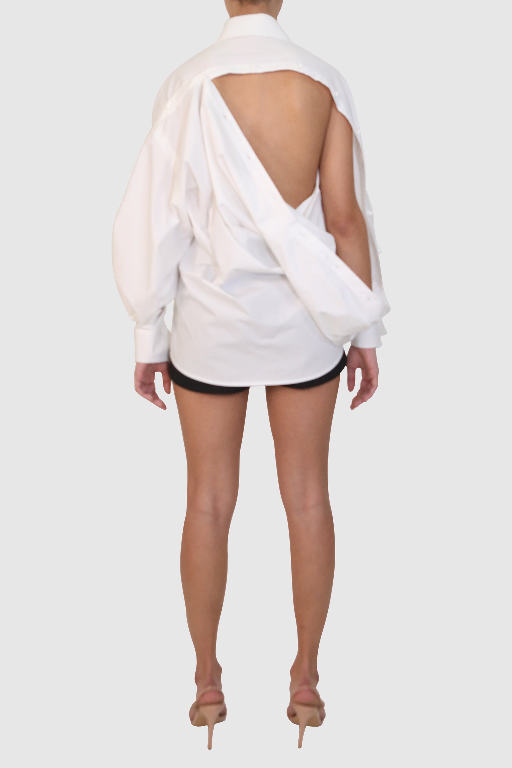 Innovative Back Button-Up Shirt