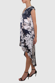 Flower Patterned Silk Dress