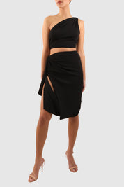 Crop Top and Skirt Set with Versatile Hook Detailing