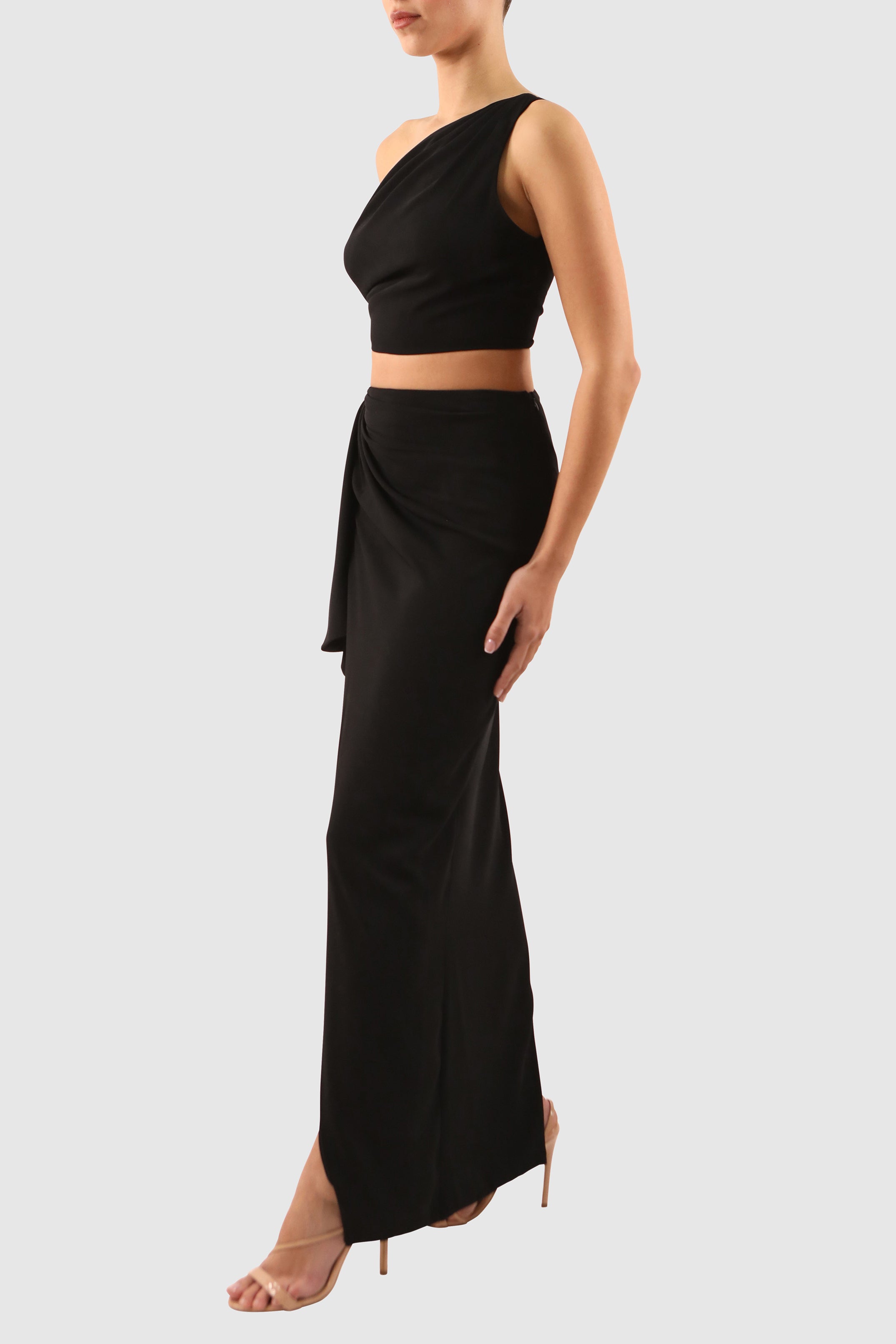 Crop Top and Skirt Set with Versatile Hook Detailing