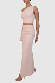 Crop Top and Skirt Set with Versatile Hook Detailing